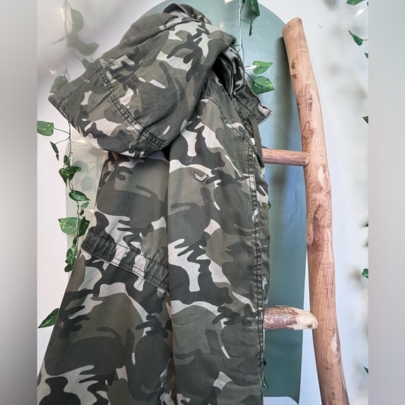 SUPERDRY THE ROOKIE MILITARY JACKET PARKA CAMOUFLAGE ADJUSTABLE GREEN XS - Picture 11 of 17